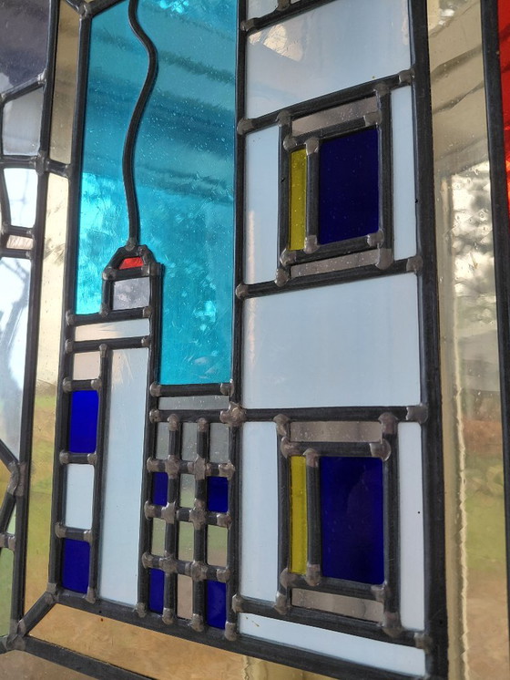 Image 1 of UNIQUE! Stained glass window by Joost Swarte