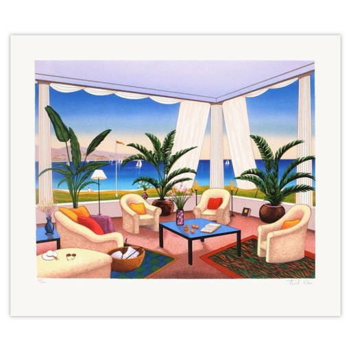 François FANCH LEDAN signierte Lithographie Brise Tropicale 1997 – lithos zeefdrukken, Paper
