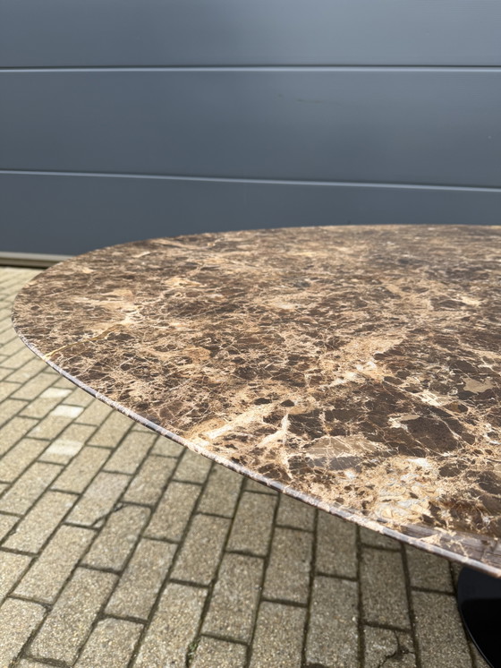 Image 1 of Original oval Knoll Tulip dining table (244x137cm) Emperador