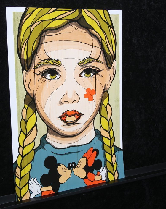 Image 1 of El Bocho - Girl with Mickey - 2019 - Giclee - signed by hand