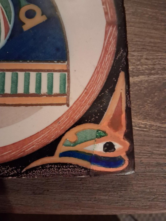 Image 1 of Unique Set of 9 Art Deco 'Egyptian Revival' Wall Tiles – ca. 1923