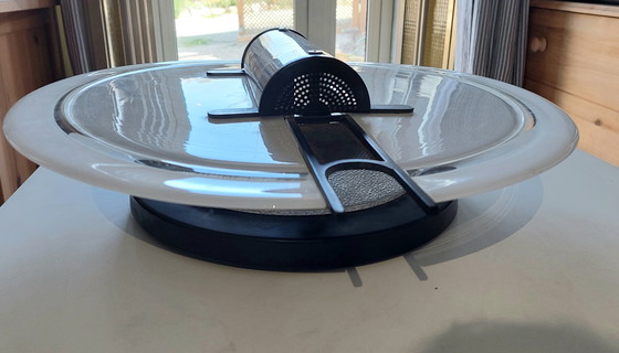 Image 1 of Lampada da soffitto in vetro di Murano, stile postmoderno anni '70, ambientata nell'era spaziale.