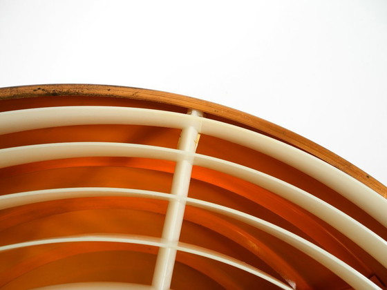 Image 1 of Lampe à suspension originale à lattes de cuivre des années 1960 par Hans-Agne Jakobsson pour Markaryd. Fabriqué en Suède