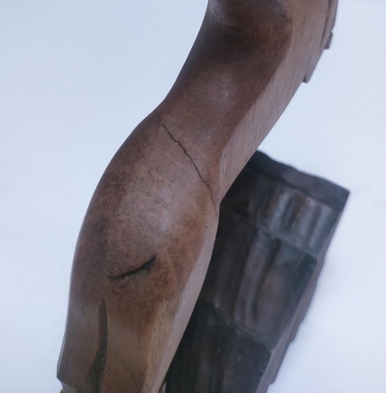 Image 1 of paire serre-livres chamois stylisés vintage