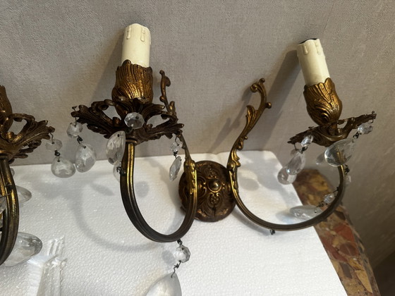 Image 1 of Par de apliques de pared estilo Luis XV