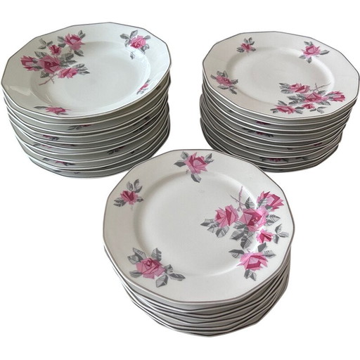 Service vintage Art Déco en porcelaine de Limoge pour Mc et Cie, 1930