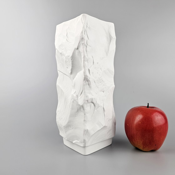 Image 1 of Vintage White Porcelain Vase Made by Seltmann & Weiden. Number 912/3. 1970s, Germany. On Art Vase. Matt White Porcelain.