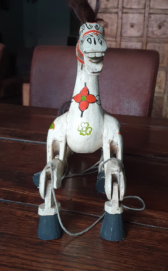 Image 1 of Pferd Marionette Alt Handgemacht
