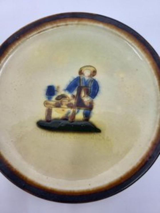 Image 1 of Diner servies Atelier Cerenne Vallauris Frankrijk Côte-d'Azur 1950 set van 13