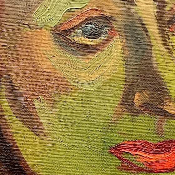 Luc Perot, Colette Woman Wearing, 1947, Huile sur Toile – Peintures et dessins, Canvas, Wood (photo 5 of 11)