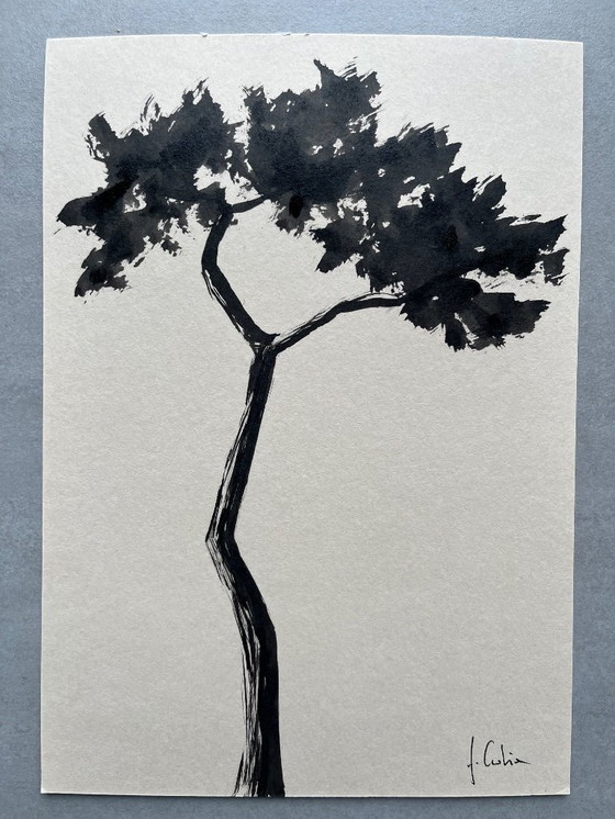 Image 1 of Set van 2 inkttekeningen, 21x15cm