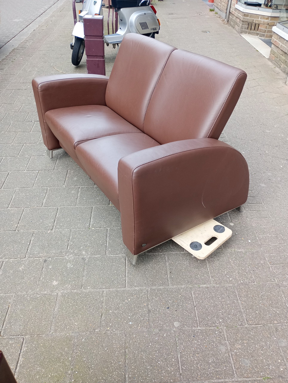 Canapé Deux Places Stressless Buckingham - Cuir Marron - Mécanisme Manuel - Occasion