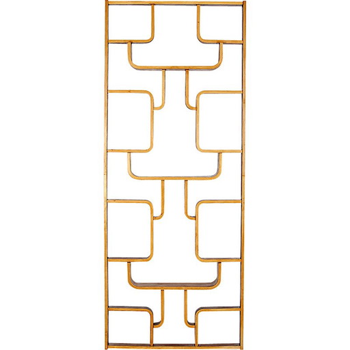 Vintage mahogany veneer room divider by Ludvik Volak for Drevopodnik Holesov, Czechoslovakia 1960