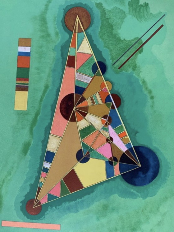 Image 1 of Wassily Kandinsky: "Bauhaus de Dessau". Rare Offset Lithograph, Eighties. In Excellent Condition.