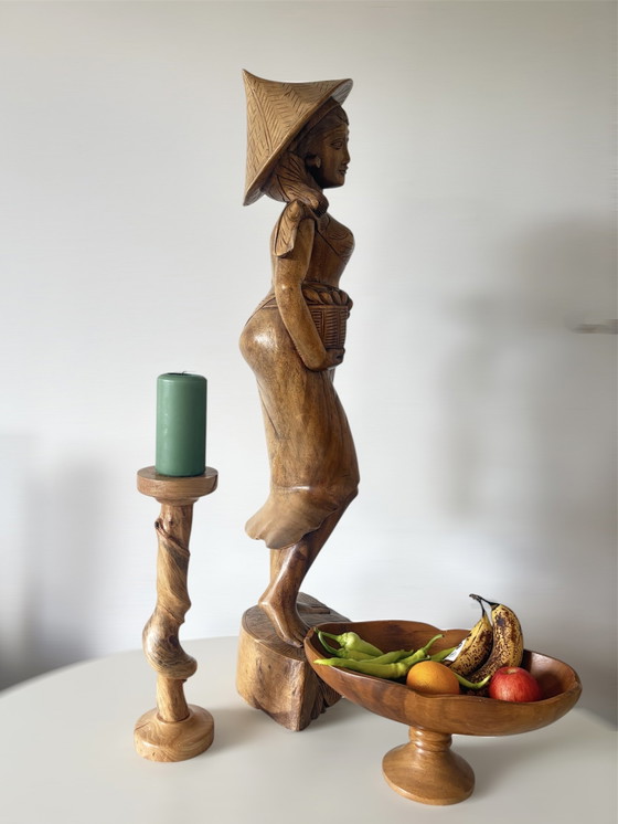 Beautiful large statue of beautiful wood – Sculpture (photo 5 of 11)