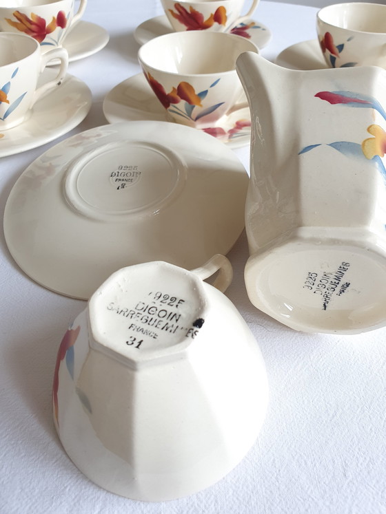 Image 1 of Servicio de café antiguo de Digoin Sarreguemines