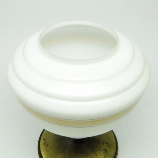 Lámpara colgante de mediados de siglo de Polam, década de 1970. – hanglampen, Glass, Metal (photo 2 of 16)