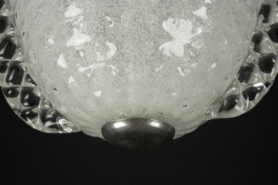 Image 1 of Rara araña Art Deco Ercole Barovier en cristal Pulegoso Murano. Italia 1940s