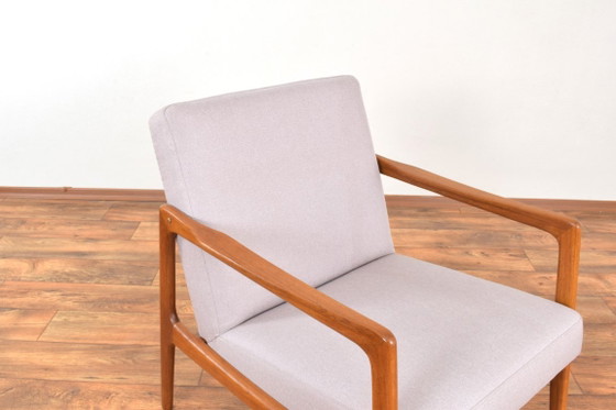 Mid-Century Swedish Teak Lounge Chair by Alf Svensson for Dux, 1960s. – Armchairs, Textile, Wood (photo 8 of 10)