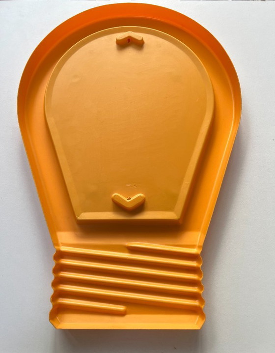 Image 1 of Pop Art spiegel in vorm van gloeilamp, 1980s