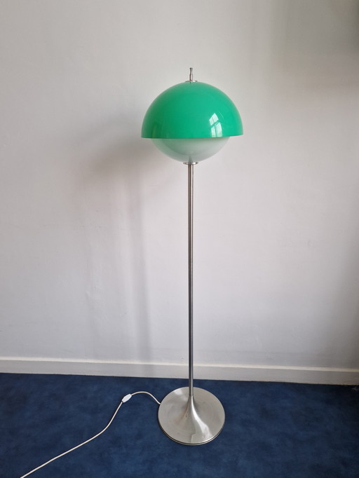 Lampada da terra vintage a forma di fungo, design spaziale