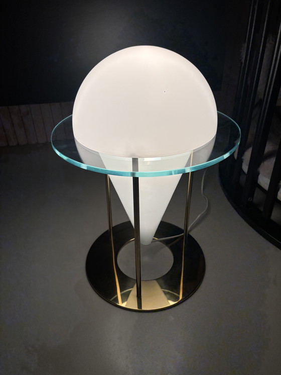 Image 1 of Italian 1980 vintage table lamp in the style of Fontana Arte