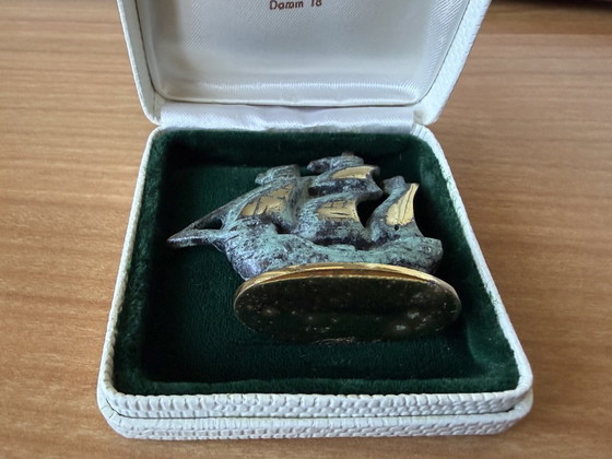 Image 1 of Objet unique de Walter Bosse. Navire des années 1950.