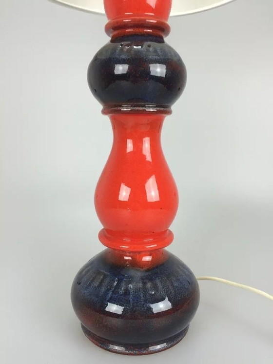 Image 1 of 70s lamp lamp table lamp table lamp ceramic space age design red