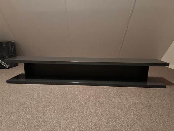 Image 1 of Two Molteni&C anthracite wall shelves - Italian Design