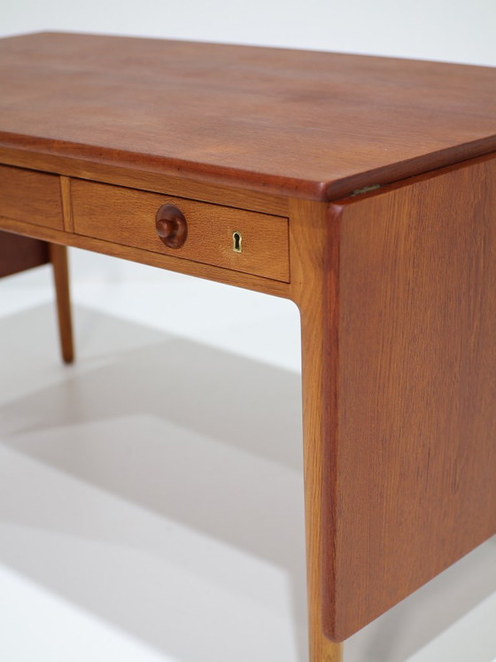 Hans J. Wegner Desk AT-305 Drop-Leaf Teak Oak 1950s – Hans Wegner, Wood, Vintage (photo 6 of 17)