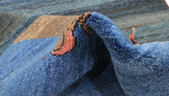 Image 1 of Tappeto orientale persiano Gabbeh Ghashghai originale, 158 cm x 119 cm, antico, naturale