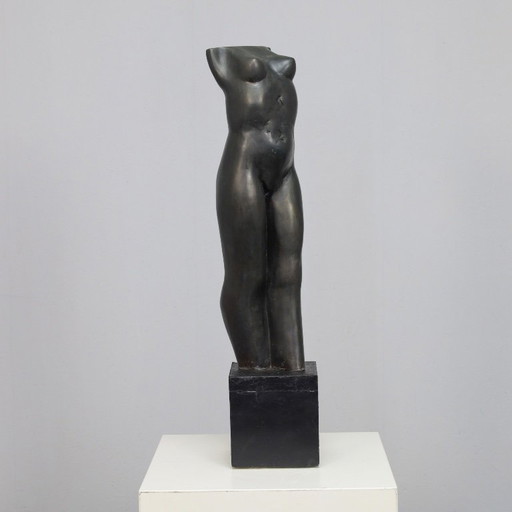 Bronzene stehende weibliche Torso-Skulptur von Francine Govers, 1990er Jahre