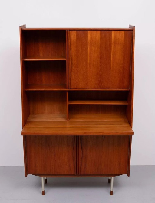 Dänischer Teakholzschrank und Schreibtisch/Bar, von Arne Vodder, 1960er Jahre