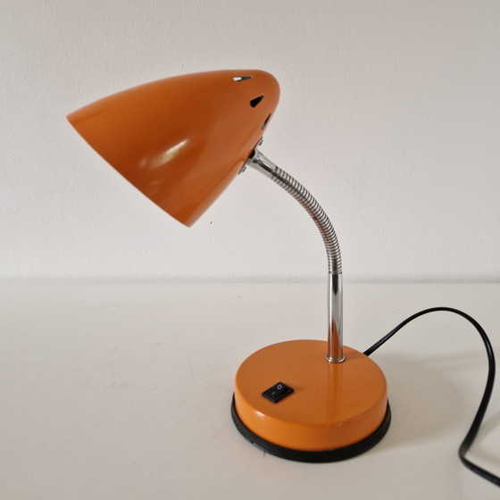 Image 1 of Jaren 90 vintage burealamp oranje lamp desklight