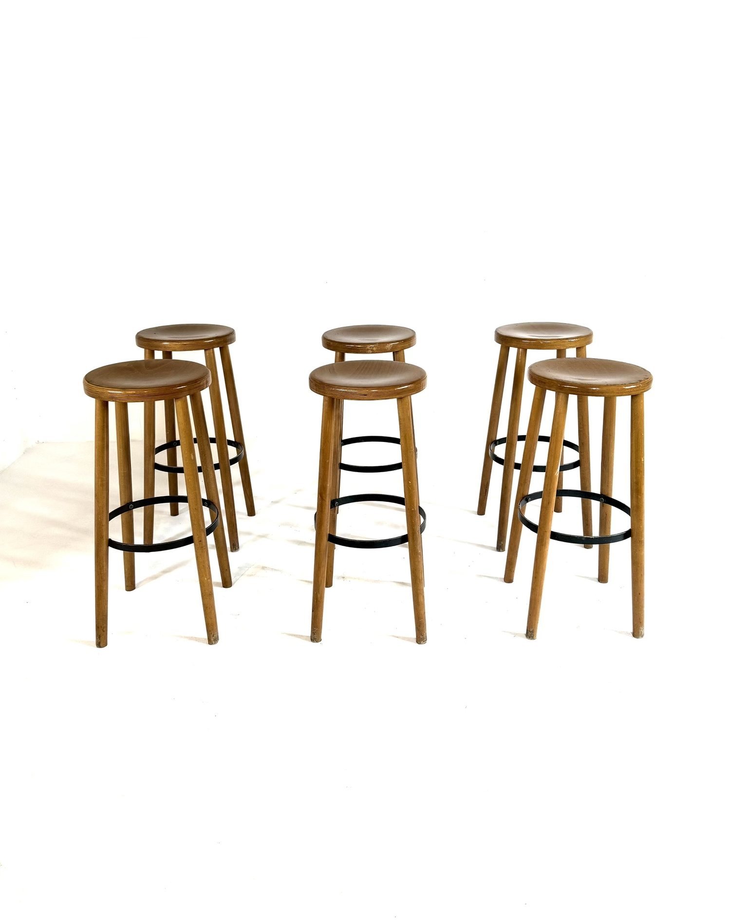 6x vintage brutalist bar stool '60s | Barstools second-hand | Whoppah