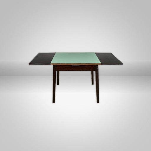 Table de salle à manger extensible, Tchécoslovaquie des années 1960 – eettafels, Wood
