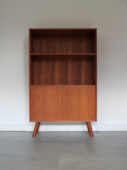 Libreria Danese Vintage con Anta a Ribalta in Teak – boekenkasten, Wood