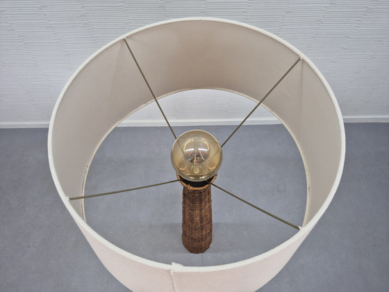 Vintage Staande Lamp Rotan. Vloerlamp Riet. – Vloerlampen, Wicker, Textile (photo 13 of 15)