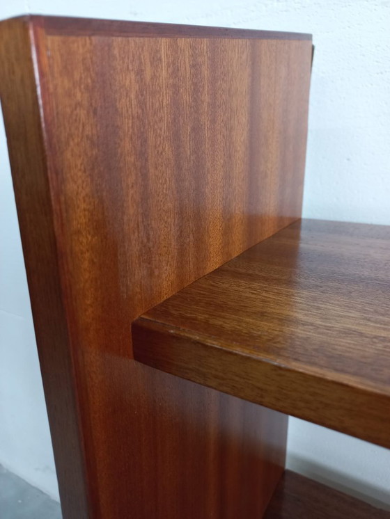 Image 1 of 1950s/60s Scandinavian wall cabinet wall rack (teak-pine veneer)