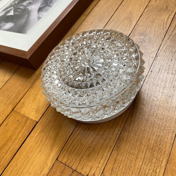 Image 1 of Lámpara de techo o pared de cristal moldeado pequeña