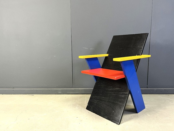 Image 1 of Colourful postmodern armchair, 1980s