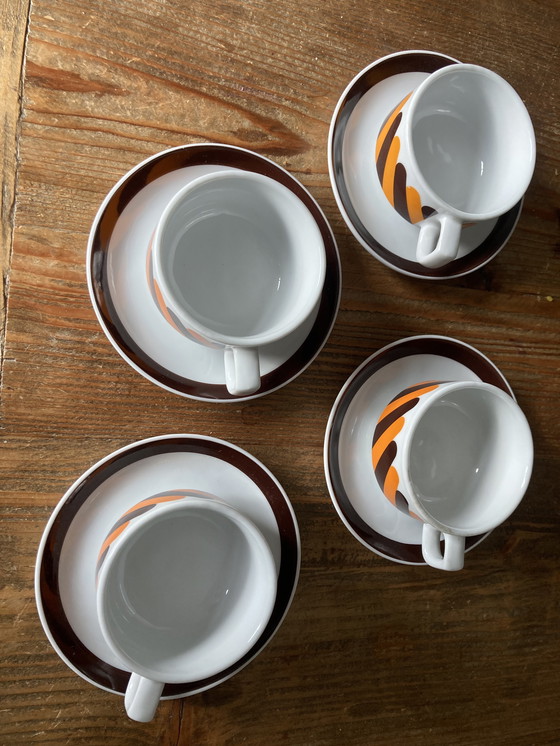 Image 1 of Set vintage di 4 tazze e piattini Valkyrie