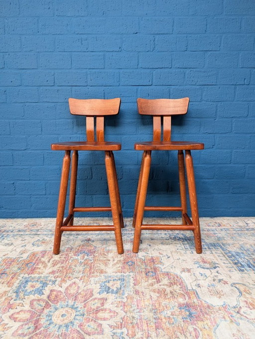 Sgabelli da bar brutalisti vintage, anni '60