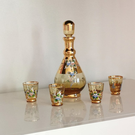 CARAFE ET VERRES À LIQUEUR