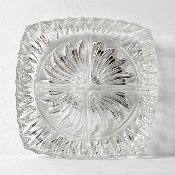 Image 1 of Piatto da portata diviso / Vassoio trasparente per antipasti, stile metà secolo / Italia / Anni '70