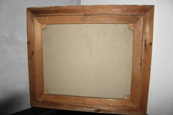 Natura Morta Classica - Olio su Tela - 72 x 63 cm - Incorniciato, Cornici per foto, Legno, Multicolore (foto 4 di 5)