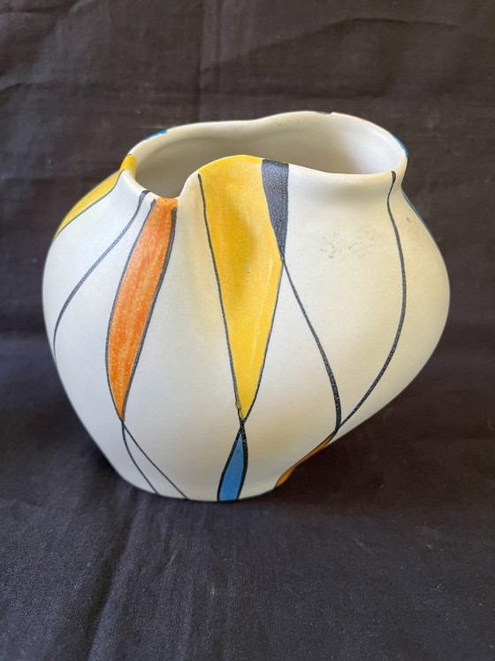 Rare Mid Century Modern Zeller Keramik 4pc Set Georg Schmider 1818 Decor Vases – zeller Georg Schmider (photo 8 of 25)