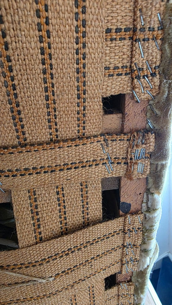 Image 1 of Divano inglese in noce + tavolo abbinato