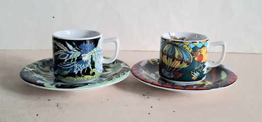 Bopla! Langenthal Swiss 2 tazzine da espresso/espresso con piattini.