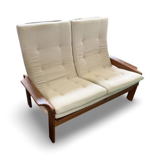 Circa anni '60 - Divano a 2 posti di fabbricazione danese - Schienale alto - Rivestimento pulito